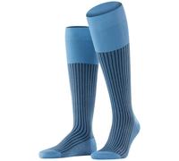 Falke Mens Oxford Stripe Knee High Socks - Cornflower Blue