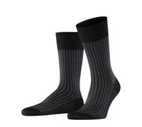 FALKE Men's Oxford Stripe M So Cotton Patterned 1 Pair Socks, Black Black-Mix 3010, 10-11