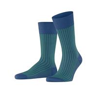 FALKE Men's Oxford Stripe M So Cotton Patterned 1 Pair Socks, Blue Cobalt 6054, 10-11