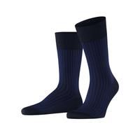 FALKE Men's Oxford Stripe M So Cotton Patterned 1 Pair Socks, Blue Space 6116, 8.5-9.5