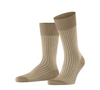FALKE Men's Oxford Stripe M So Cotton Patterned Socks 1 Pair, Brown Camel 5038, 11.5-12.5