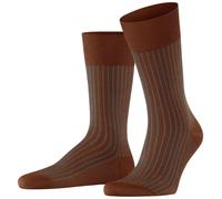 Falke Mens Oxford Stripe Socks - Terracotta Brown
