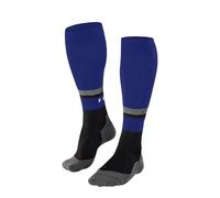 FALKE Men's RU Compression Energy M KH Functional Yarn With Compression 1 Pair Running Socks, Black (Black-Mix 3010) - Calf circumference W4 - stripes, 5.5-8