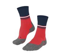 FALKE Men's RU4 Endurance Cool M So Functional Yarn Anti-Blister 1 Pair Running Socks, Red Neon 8584 Stripe, 9.5-10.5