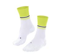 FALKE Men's RU4 Endurance Cool M So Functional Yarn Anti-Blister 1 Pair Running Socks, White 2004 Stripe 5.5-7.5