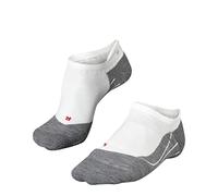 Falke Ergonomic Sport System Mens White Mix Run Mid-calf Stretch-knit Socks 5.5-7.5