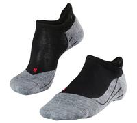 Falke Mens Running 4 Medium Invisible No Show Socks - Black Mix