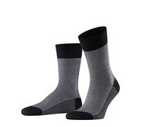 FALKE Men's Sensitive Herringbone M So Wool With Soft Tops 1 Pair Socks, Black 3000, 7-8