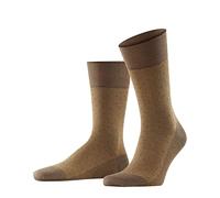 FALKE Men's Sensitive Herringbone M SO Wool With Soft Tops 1 Pair Socks, Brown (Hazel 5082), 8.5-9.5