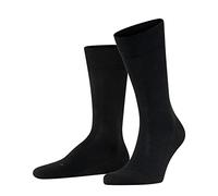 FALKE Men's Sensitive London M So Cotton With Soft Tops 1 Pair Socks, Black 3000, 11.5-14