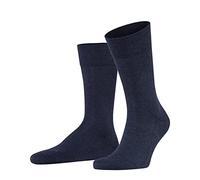 FALKE Men's Sensitive London M So Cotton With Soft Tops 1 Pair Socks, Blue Navy Melange 6127, 5.5-8
