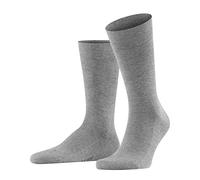 FALKE Men's Sensitive London M So Cotton With Soft Tops Socks 1 Pair, Grey Light Melange 3390, 5.5-8