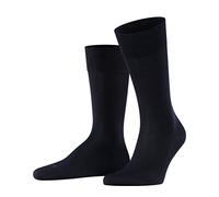 FALKE Men's Sensitive Malaga M So Cotton With Soft Tops 1 Pair Socks, Blue Dark Navy 6375, 8.5-11
