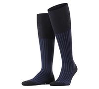 FALKE Men's Shadow M Kh Cotton Long Patterned 1 Pair Knee-High Socks, Blue Lupine 6360, 7-8