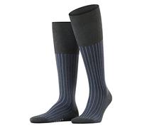 FALKE Long Thin Reinforced Flat Seam Pressure-Free Toes Fine Rib Striped Pattern Elegant Everyday Wear Dress Business Looks 1 Pair