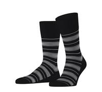 FALKE Men's Shirtline M So Cotton Patterned 1 Pair Socks, Black 3000, 5.5-6.5