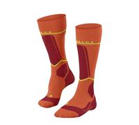 FALKE Men's SK Energizing Wool M Kh Breathable With Compression 1 Pair Skiing Socks, Orange Flash 8036, 8.5-11