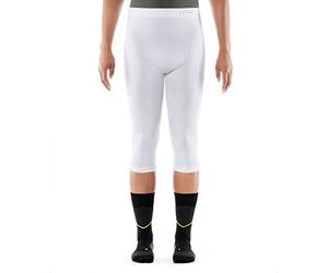 FALKE Men's SK Impulse 3/4 Length Functional Tights Warm Thermal Underwear Black White For Outdoor Winter Sports Ski Snowboard Hiking Running Cycling Equestrian 1 Pair