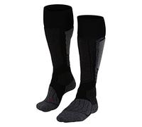 FALKE Men's SK1 Comfort M Kh Wool Silk Warm Thick 1 Pair Skiing Socks, Black Black-Mix 3010, 8-9