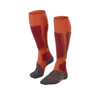 FALKE Men's SK1 Comfort M Kh Wool Silk Warm Thick 1 Pair Skiing Socks, Orange Flash 8288, 8-9