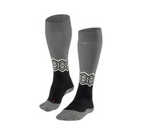 FALKE Men's SK2 Intermediate M KH Wool Functional Yarn Warm Thick 1 Pair Skiing Socks, Black (Black-Mix 3010), 8-9