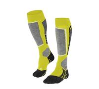 FALKE Men's SK2 Intermediate M KH Wool Warm Thick 1 Pair Skiing Socks, Yellow (Limelight 1086), 5.5-7.5