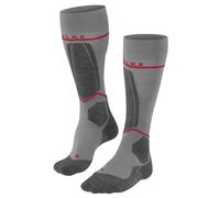 Falke Mens SK4 Advanced Compression Light Skiing Knee-High Socks - Light Grey