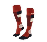 FALKE Men's SK4 Advanced M Kh Wool Functional Yarn Warm Thin 1 Pair Skiing Socks, Orange Samba 8182 Trend 9.5-10.5