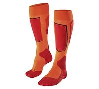 FALKE Mens Sk4 Advanced M Kh Wool Warm Thin Skiing Socks, Orange Flash 8034-O, 5.5-7.5 EU