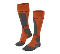 Falke Men's SK4 Energizing Light Skiing Socks - Wool & Compression - Orange Flash 8034, 9.5-10.5