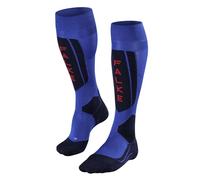 FALKE Men's SK5 Expert M Kh Silk Functional Yarn Warm Thin 1 Pair Skiing Socks, Blue Olympic 6940 Trend, 5.5-7.5