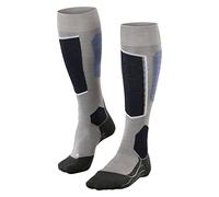FALKE Men's SK6 Pro M Kh Wool Warm Thin 1 Pair Skiing Socks, Grey Mid Melange 3539, 5.5-7.5