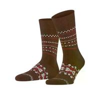 FALKE Men's Sky Limit M So Wool Viscose Cashmere Patterned Socks 1 Pair, Brown Cappucino 5520, 8.5-11