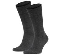 FALKE Men's Socks 2-Pack - Sensitive Berlin, Short Socks, Comfort Band, Solid...