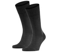 FALKE Men's Socks 2-Pack - Sensitive Berlin, Short Socks, Comfort Band, Solid...