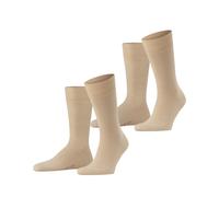 FALKE Men's Swing Multipack M So Cotton Plain 2 Pairs Socks, Beige Sand 4320, 5.5-8