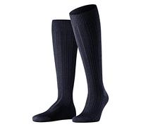 FALKE Men's Teppich Im Schuh M Kh Wool Long Plain 1 Pair Knee-High Socks, Blue Dark Navy 6370, 11.5-12.5