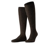 FALKE Men's Teppich Im Schuh M Kh Wool Long Plain Knee-High Socks 1 Pair, Brown Dark 5450, 5.5-6.5