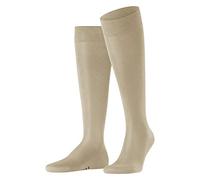 FALKE Men's Tiago M Kh Fil D'Écosse Cotton Long Plain 1 Pair Knee-High Socks, Beige Silk 4097, 8.5-9.5