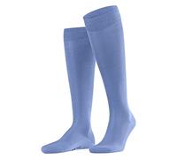 FALKE Men's Tiago M Kh Fil D'Écosse Cotton Long Plain 1 Pair Knee-High Socks, Blue Cornflower 6554, 11.5-12.5