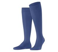 FALKE Men's Tiago M Kh Fil D'Écosse Cotton Long Plain 1 Pair Knee-High Socks, Blue Deep Water 6809, 8.5-9.5