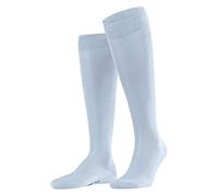 FALKE Men's Tiago M Kh Fil D'Écosse Cotton Long Plain 1 Pair Knee-High Socks, Blue Light 6594, 8.5-9.5