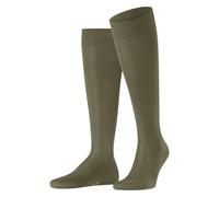 FALKE Men's Tiago M Kh Fil D'Écosse Cotton Long Plain 1 Pair Knee-High Socks, Green Crocodile 7503, 8.5-9.5