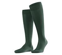 FALKE Men's Tiago M Kh Fil D'Écosse Cotton Long Plain 1 Pair Knee-High Socks, Green Hunter 7441, 7-8