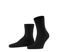 FALKE Men's Tiago M Sso Fil D'Écosse Cotton Plain 1 Pair Socks, Black 3000, 8.5-9.5