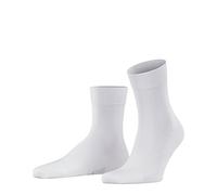 FALKE Men's Tiago M Sso Fil D'Écosse Cotton Plain 1 Pair Socks, White 2000, 8.5-9.5