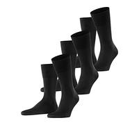 FALKE Men's Tiago Multipack M So Fil D'Écosse Cotton Plain 3 Pairs Socks, Black 3000, 11.5-12.5