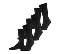 FALKE Men's Tiago Multipack M So Fil D'Écosse Cotton Plain 3 Pairs Socks, Grey Anthracite Melange 3095, 5.5-6.5
