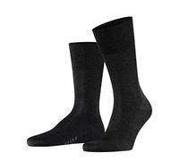 FALKE Men's Tiago M So Fil D'Écosse Cotton Plain 1 Pair Socks, Grey Anthracite Melange 3095, 11.5-12.5