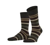 FALKE Men's Tinted Stripe M So Wool Cotton Patterned 1 Pair Socks, Green Beech 7464, 11.5-14
